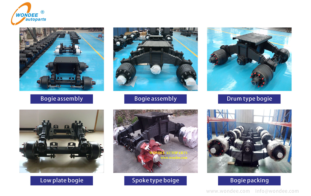 24T 28T 32T 36T Germany Spoke Type Bogie Suspension For Semi Trailers