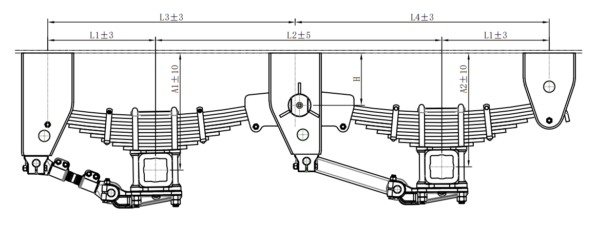 Axle Axle American Fuwa Type Mechanical Suspensions For Heavy Duty