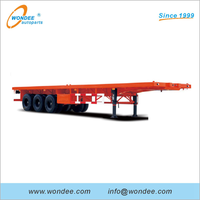 2-axle 3-axle 40 Feet Flatbed Semi Trailer for Container Transportation
