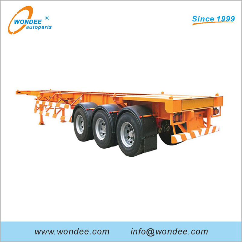 2-axle 3-axle 20/40/45 Feet Skeleton Semi Trailer Chassis for Container Transportation