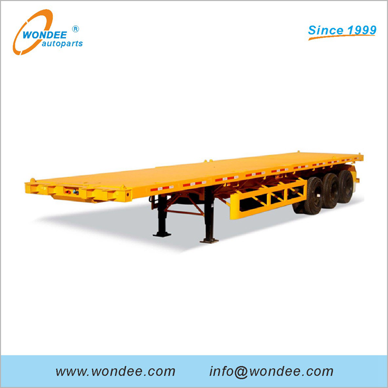 2-axle 3-axle 40 Feet Flatbed Semi Trailer for Container Transportation