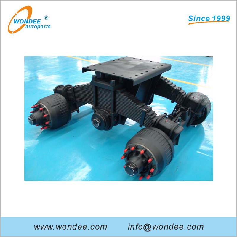 28T High Mounting Plate Drum Type Bogie for Semi Trailer And Truck